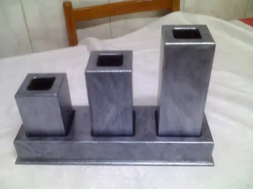 Conjunto de Vasos e Porta Treco