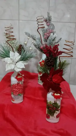 Garrafa decorada - Natal vendidos