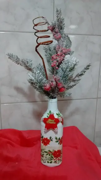Garrafa decorada - Natal vendidos