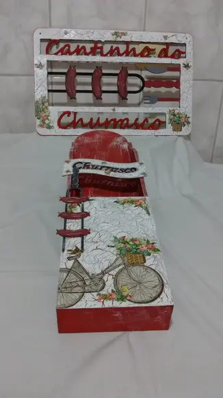 Kit Churrasqueira - Placa e Porta espeto