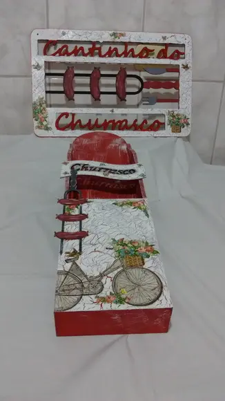 Kit Churrasqueira - Placa e Porta espeto