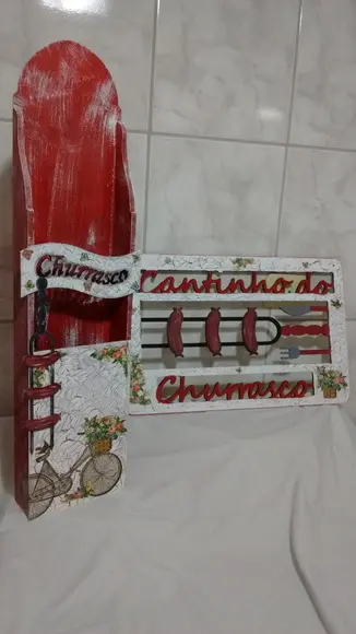 Kit Churrasqueira - Placa e Porta espeto