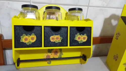 Kit Puxa Saco, Porta Papel e condimento