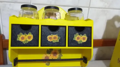 Kit Puxa Saco, Porta Papel e condimento