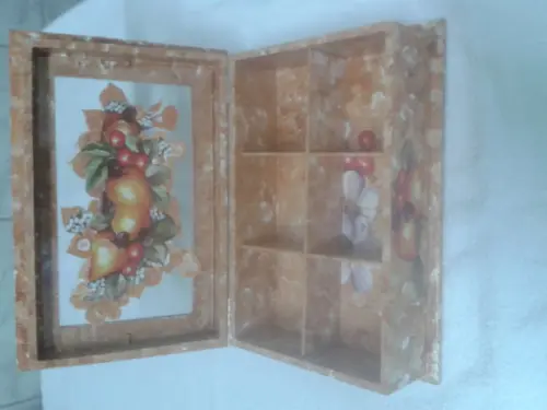 Porta Chá C/Arte Francesa EM MDF