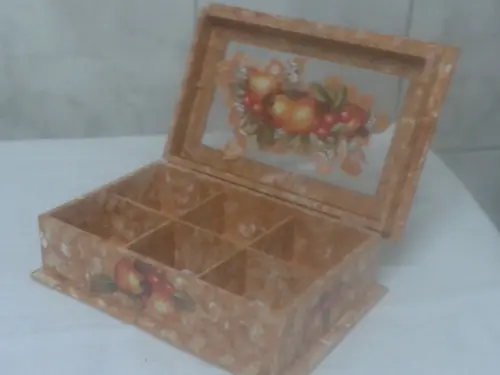 Porta Chá C/Arte Francesa EM MDF