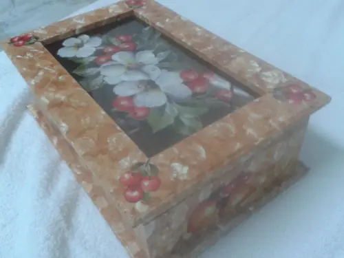 Porta Chá C/Arte Francesa EM MDF