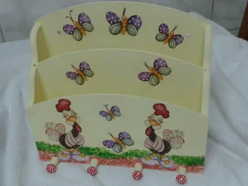 porta chaves e cartas com 2 divisorias