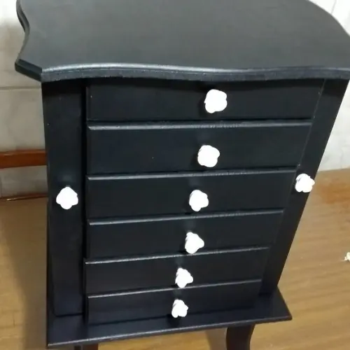 Porta jóias armário - criado - Flocado