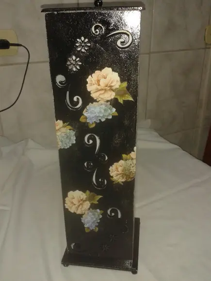 Porta Papel Higiênico Preto