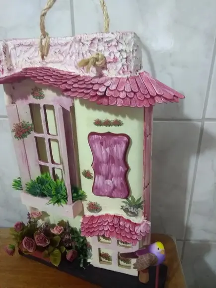 Telha com Arte em Madeira - Vendida