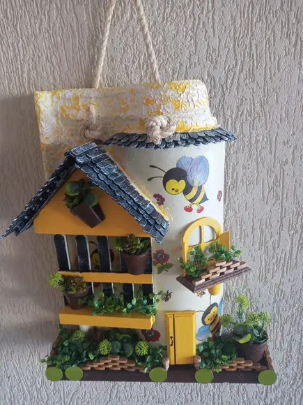 Telha com Arte em Madeira - Vendido