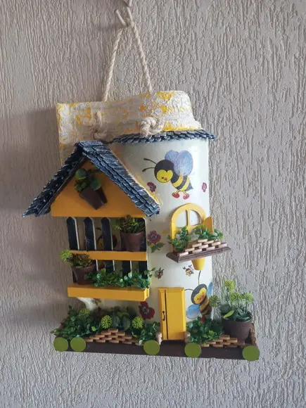Telha com Arte em Madeira - Vendido