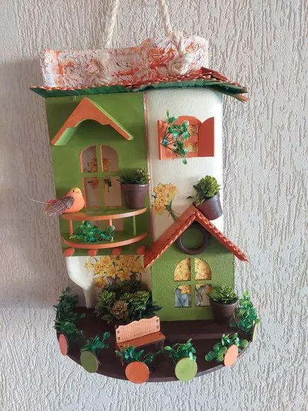 Telha com Arte em Madeira - Vendido