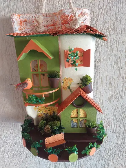 Telha com Arte em Madeira - Vendido