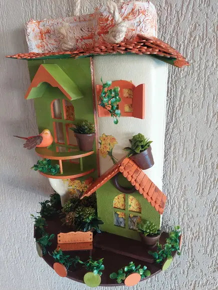 Telha com Arte em Madeira - Vendido