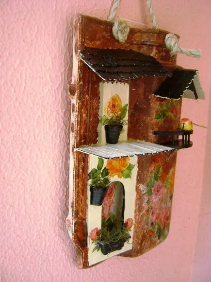 Telha com Arte em Madeira -VENDIDA