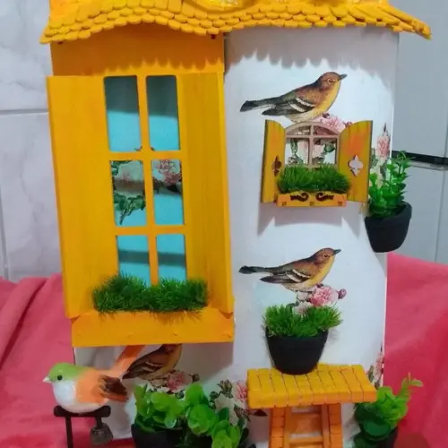 Telha com Arte em Madeira Vendido