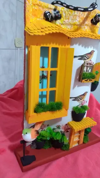 Telha com Arte em Madeira Vendido