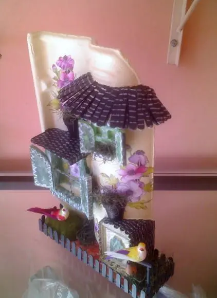 Telha com Arte em Madeira-Vendida