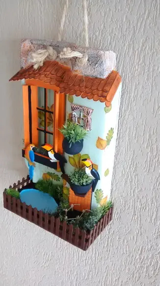 TELHA COM ARTE EM MADEIRA-vendida