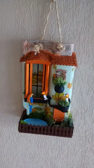 TELHA COM ARTE EM MADEIRA-vendida