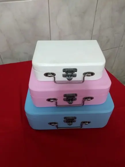 Trio de Maletas em MDF