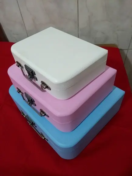 Trio de Maletas em MDF