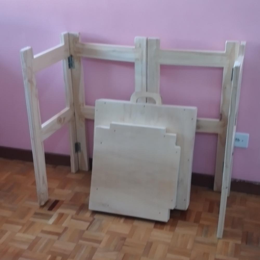 Balcão desmontável e dobrável