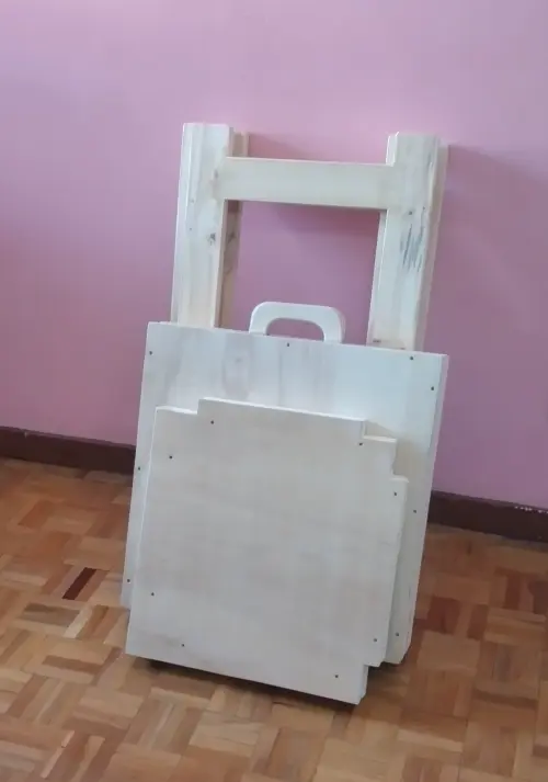 Balcão desmontável e dobrável