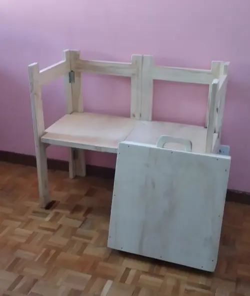 Balcão desmontável e dobrável