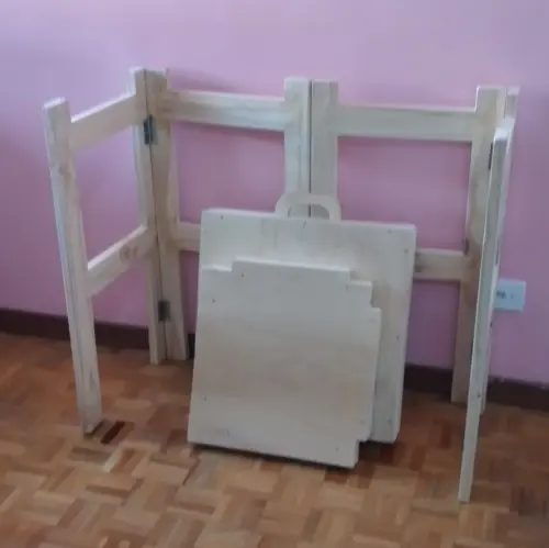 Balcão desmontável e dobrável
