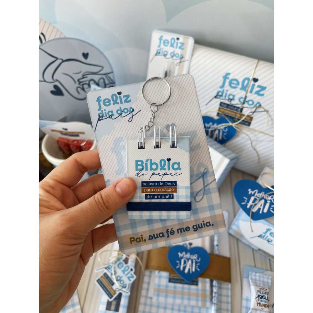 Chaveiro Mini Bíblia Dia dos Pais