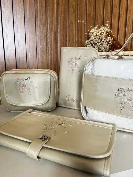 Kit de Necessaires Bordada e Acessórios