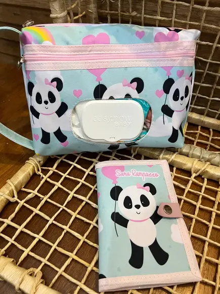 Kit Escolar Necessaire Porta Lenços e Porta Doc Mini
