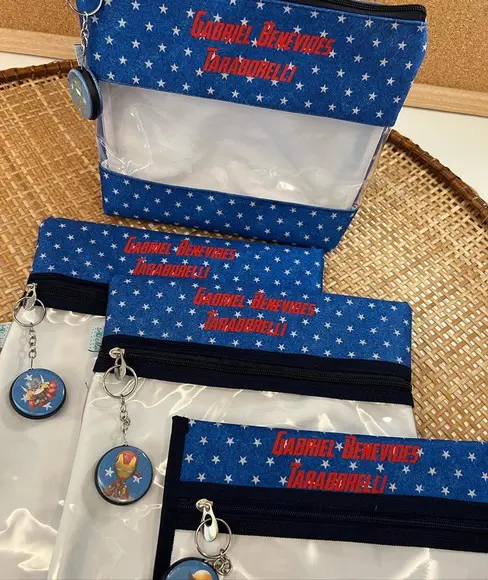 Kit Escolar Saquinhos, Necessaire e Kit Higiene.