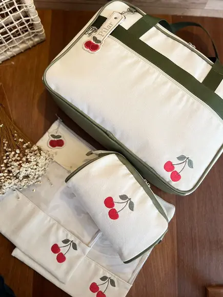 Kit para Maternidade Mala, Saquinhos e Necessaire