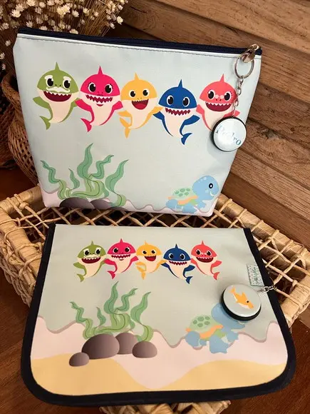 Porta Higiene Escolar + Necessaire Hora do Banho