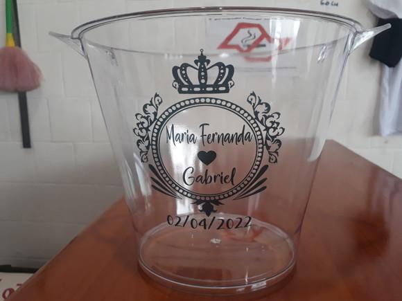 Balde de Gelo Transparente Personalizado