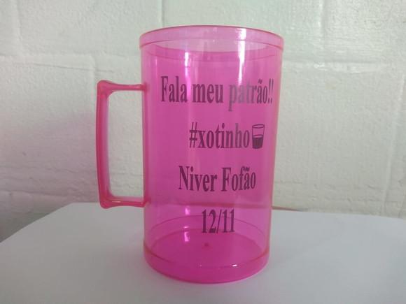 Caneca Acrílica Colorida 300ml Kit Personalizado