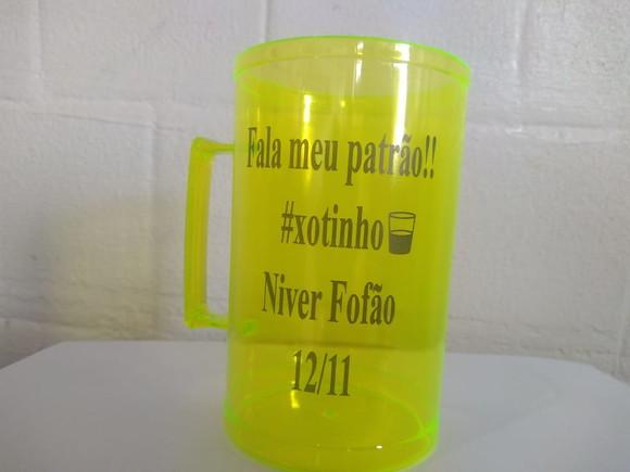 Caneca Acrílica Colorida 300ml Kit Personalizado