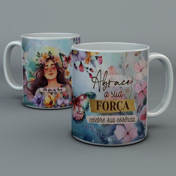 Caneca Dia das Mães Branca Personalizada