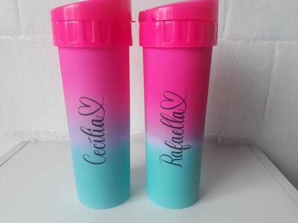 Garrafa Eco Fantasy Azul/rosa