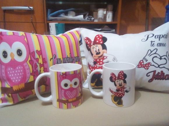 Kit Almofada e Caneca Personaliza c/ Frase Personalizada