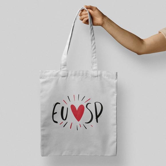 Sacola Eco Bag Eu Amo Sp Personalizada
