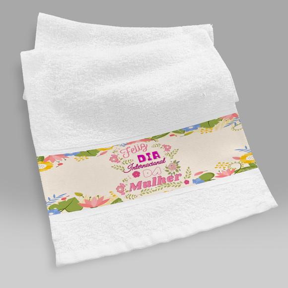 Toalha Lavabo Dia das Mulheres Personalizada