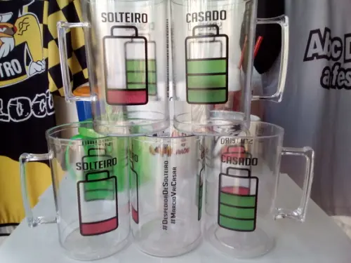 Caneca Acrílica 350ml Kit Personalizado