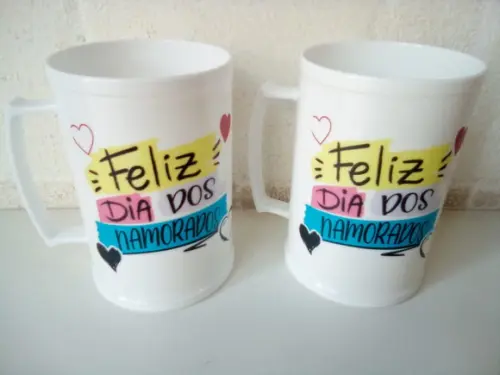 Caneca Acrílica Kit Dia dos Namorados Personalizada