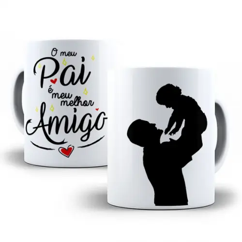 Caneca de Porcelana Dia dos Pais Personalizada