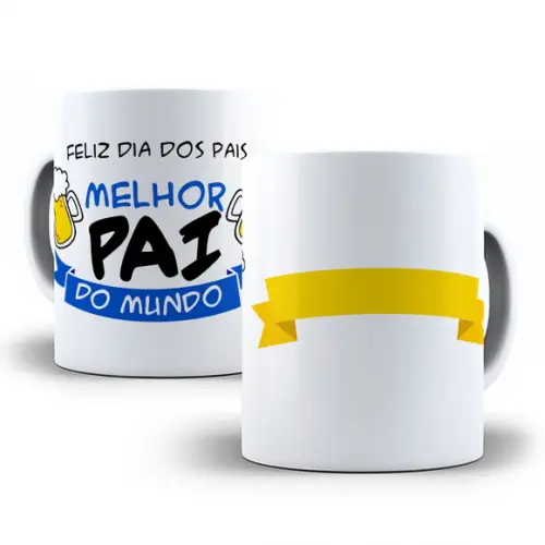 Caneca de Porcelana Dia dos Pais Personalizada